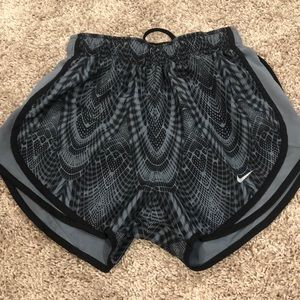 Black and gray print Nike shorts